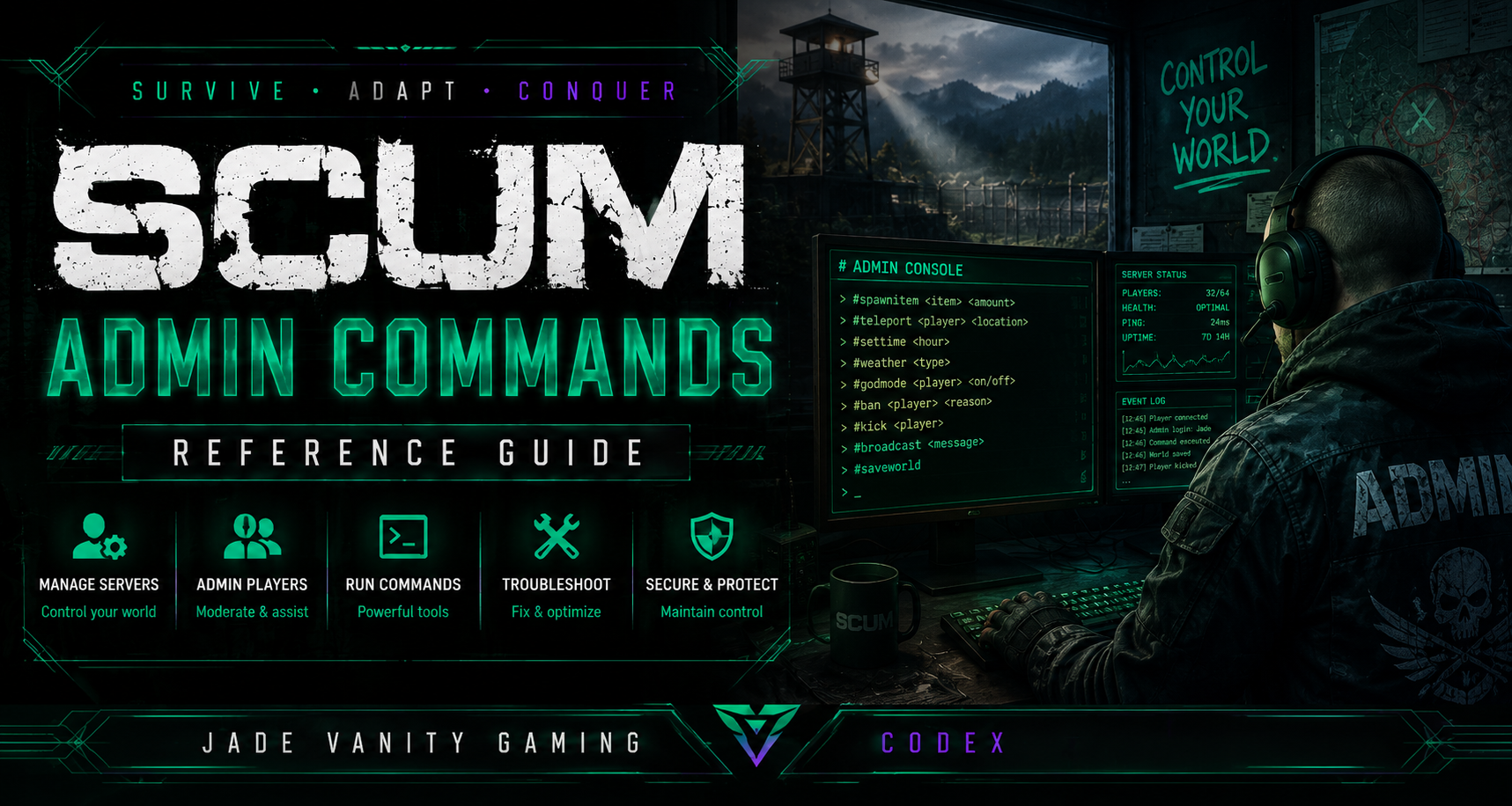 SCUM Admin Commands Reference