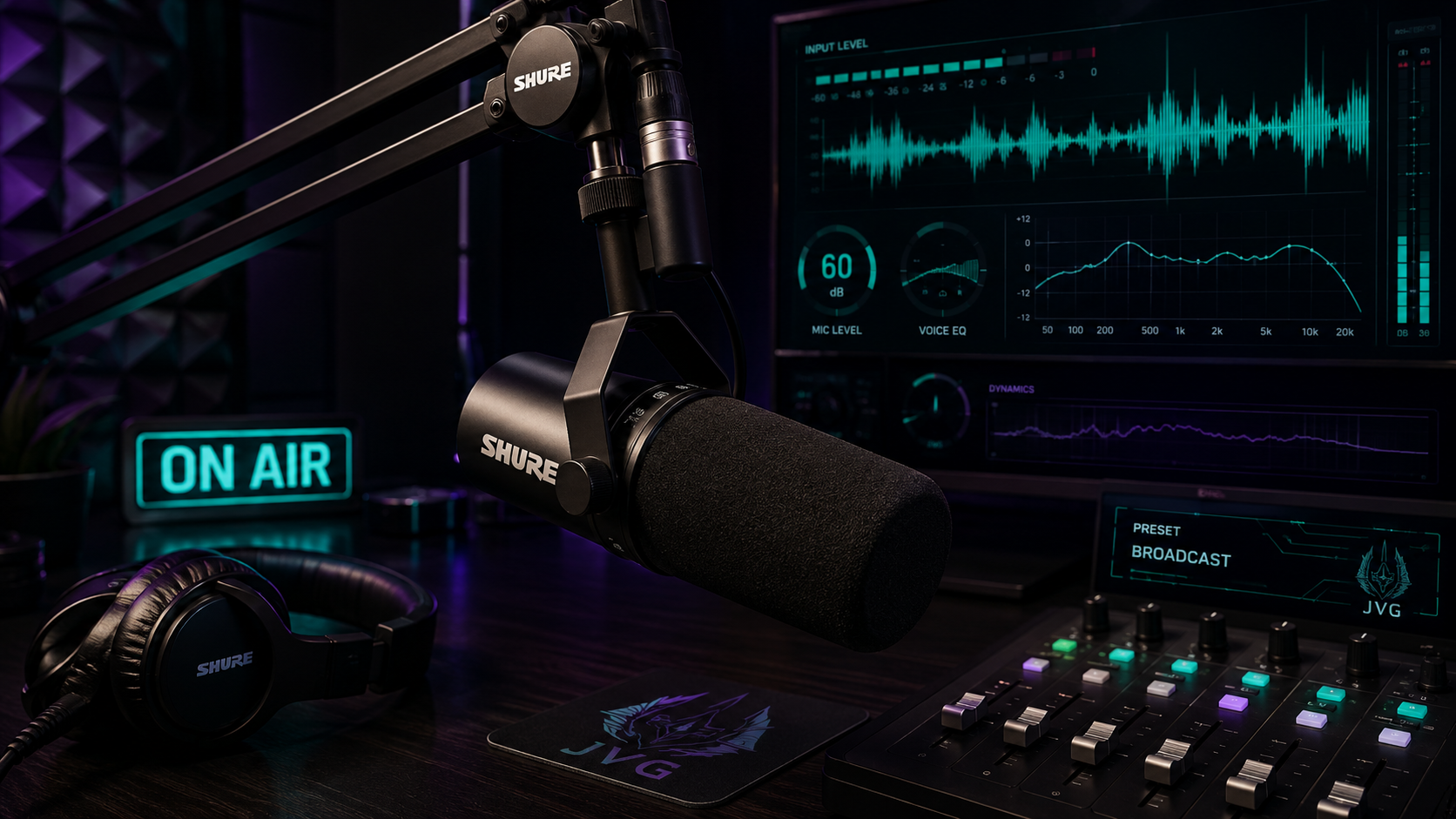 Shure SM7B professional broadcast microphone