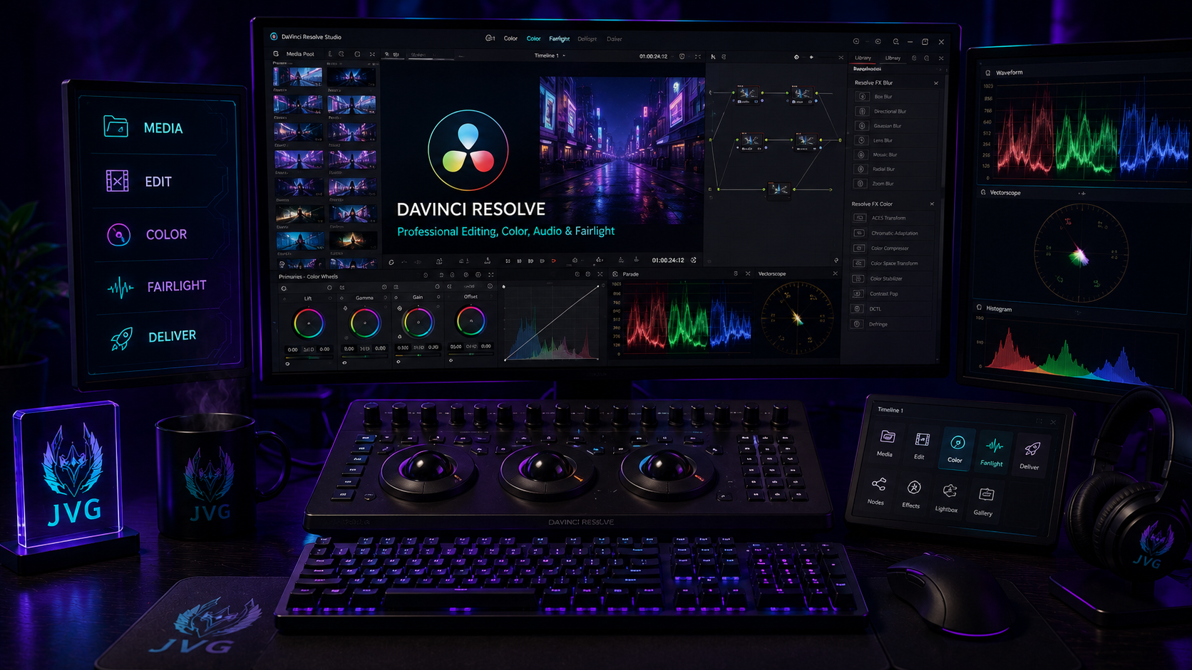 DaVinci Resolve professional editing and color workstation
