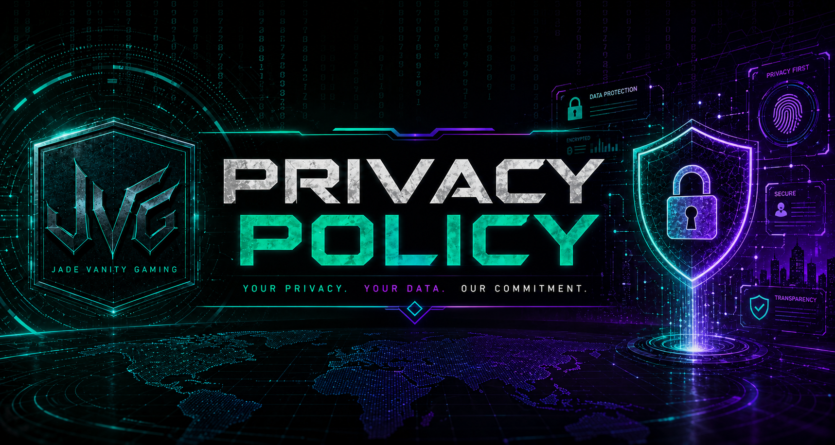 Jade Vanity Gaming Privacy Policy banner
